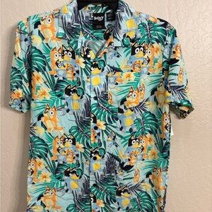 Bluey Men's Tropical Print Shirt - Multicolor